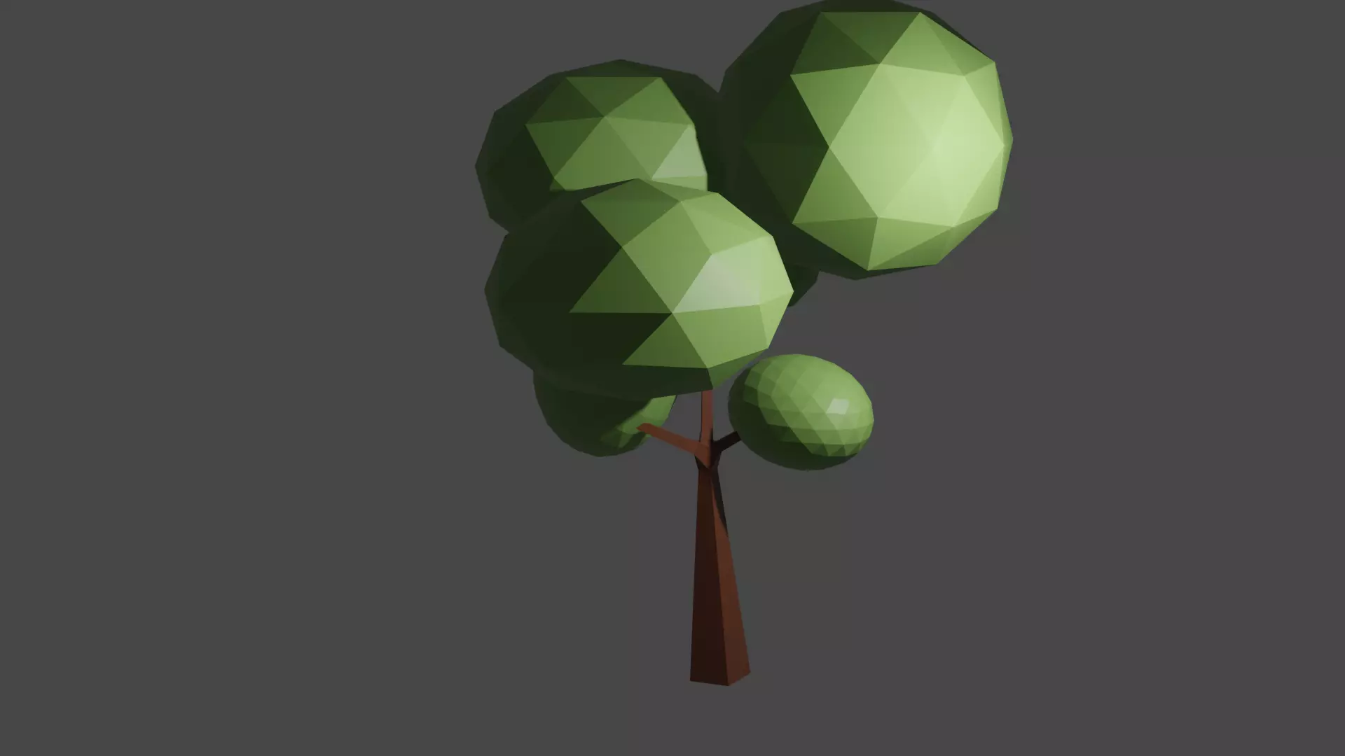 summer tree PBR GAME READY low-poly Low-poly 3D model_0