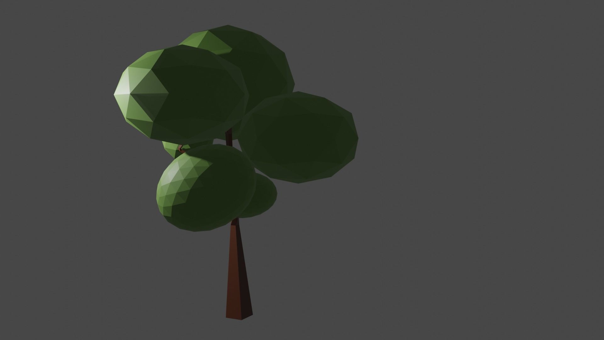 summer tree PBR GAME READY low-poly Low-poly 3D model_2