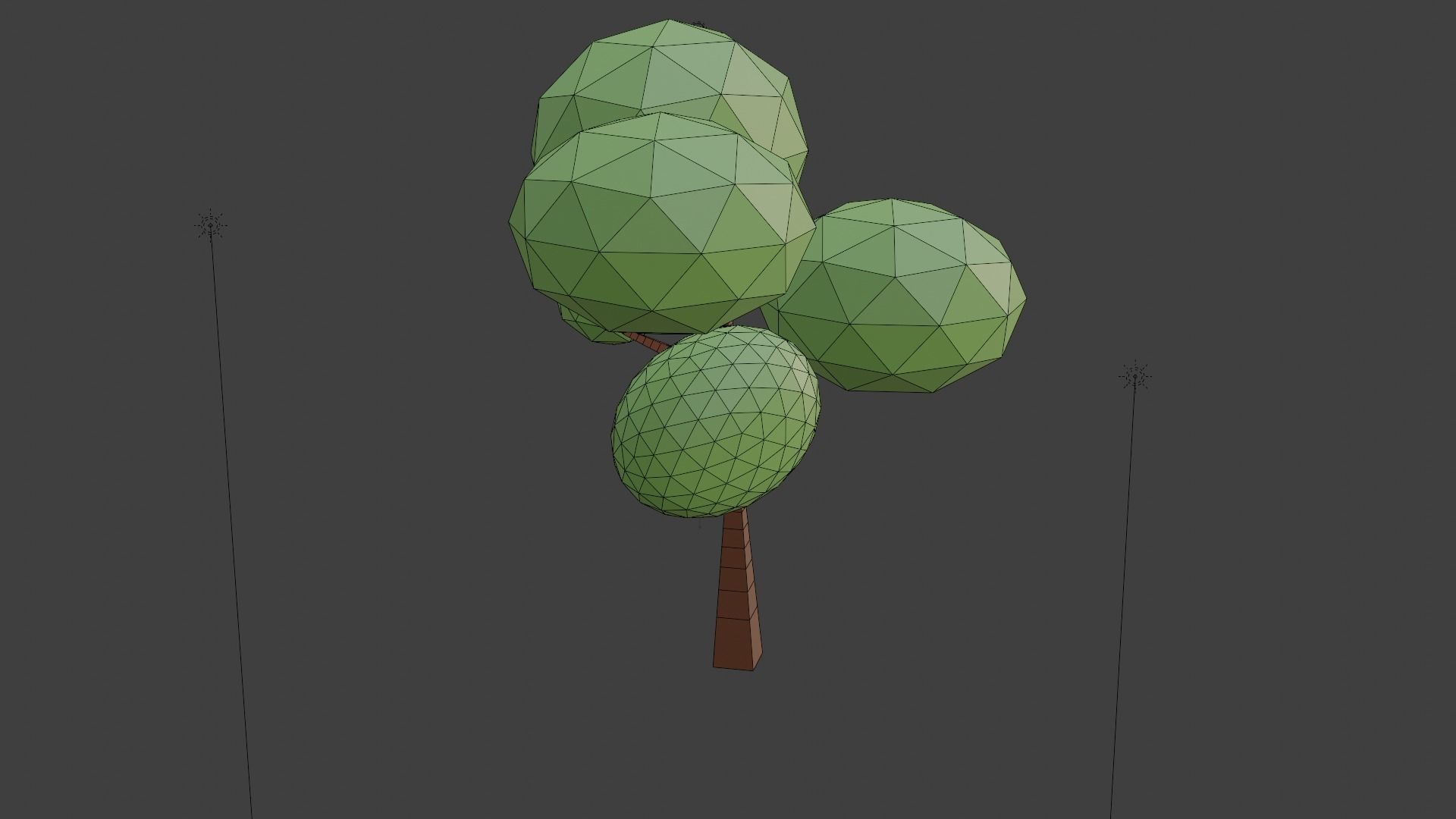 summer tree PBR GAME READY low-poly Low-poly 3D model_8