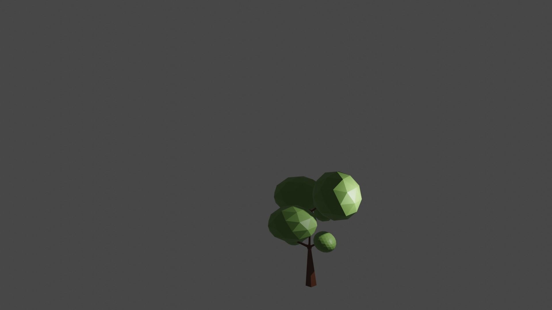 summer tree PBR GAME READY low-poly Low-poly 3D model_3
