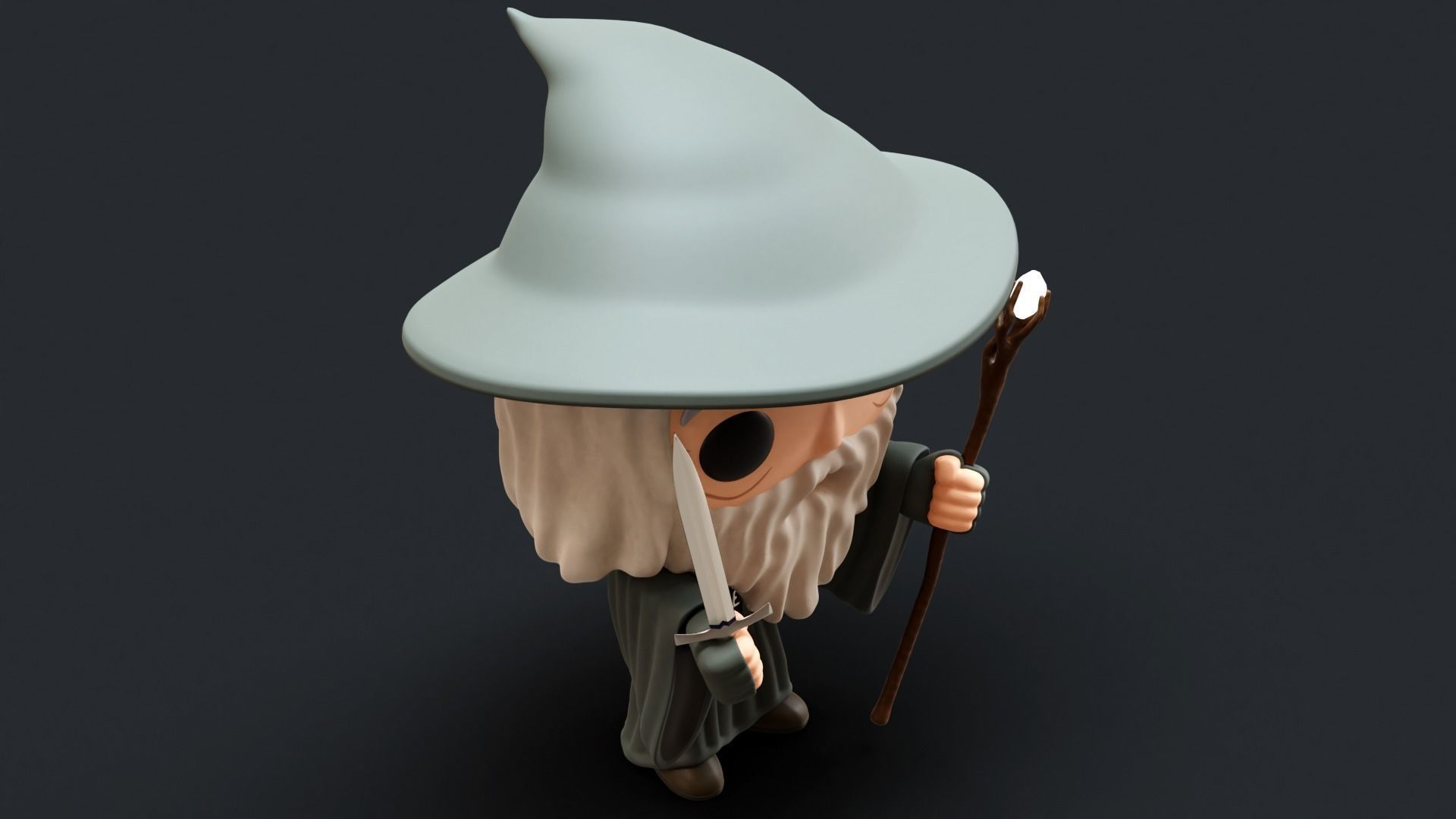 Funko Gandalf 3D model_6