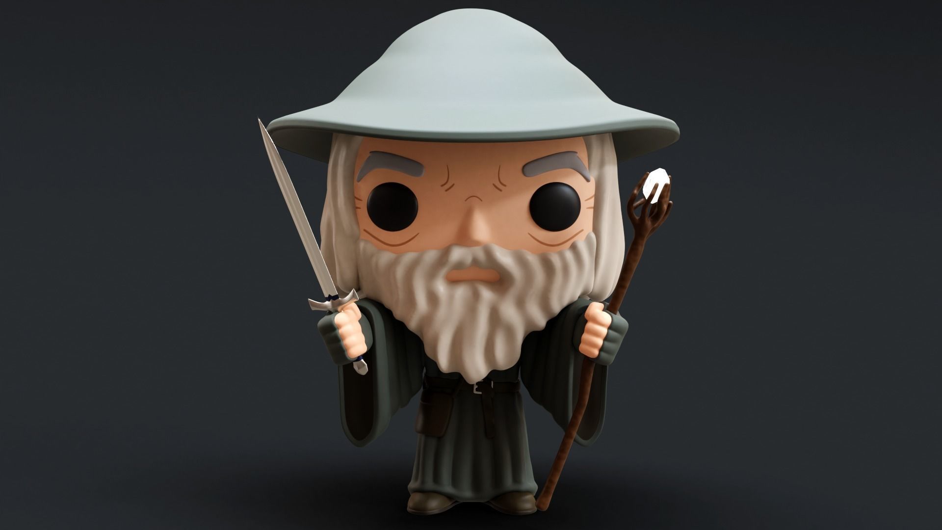 Funko Gandalf 3D model_4