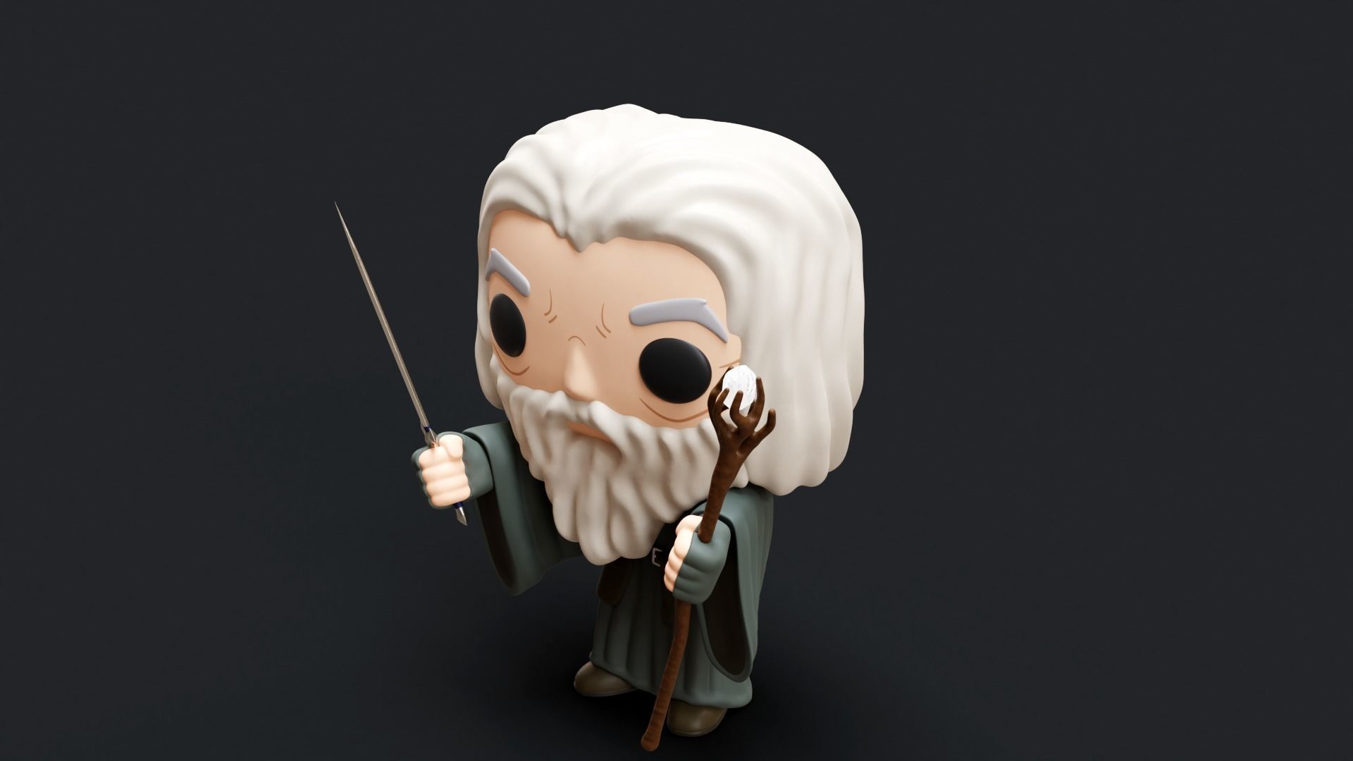 Funko Gandalf 3D model_2