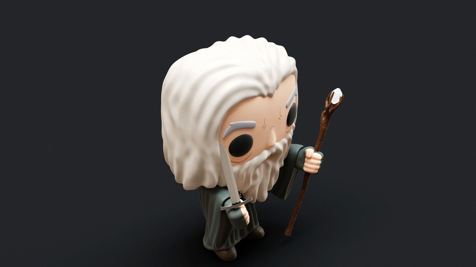 Funko Gandalf 3D model_11