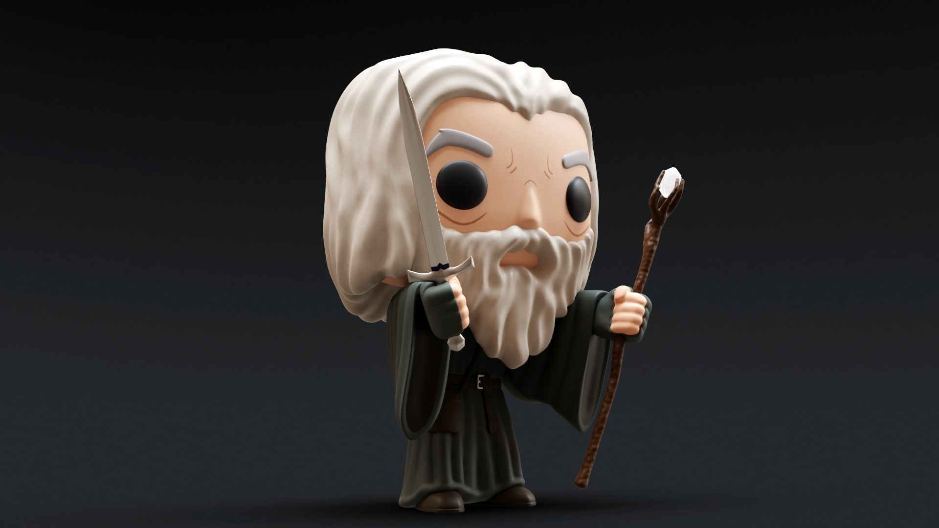Funko Gandalf 3D model_9