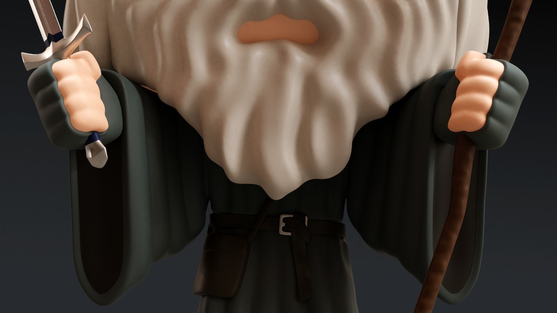 Funko Gandalf 3D model_5