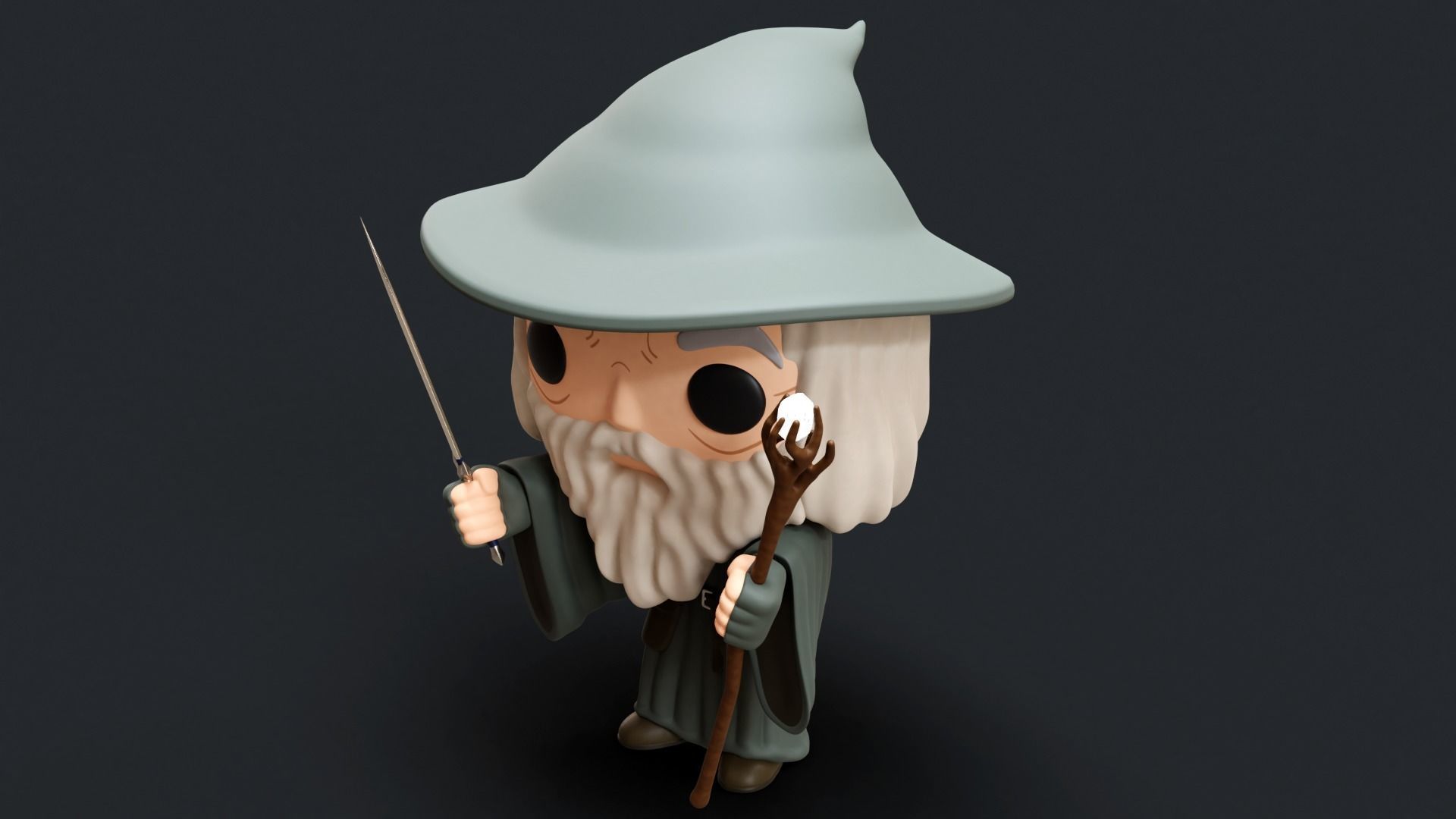 Funko Gandalf 3D model_7