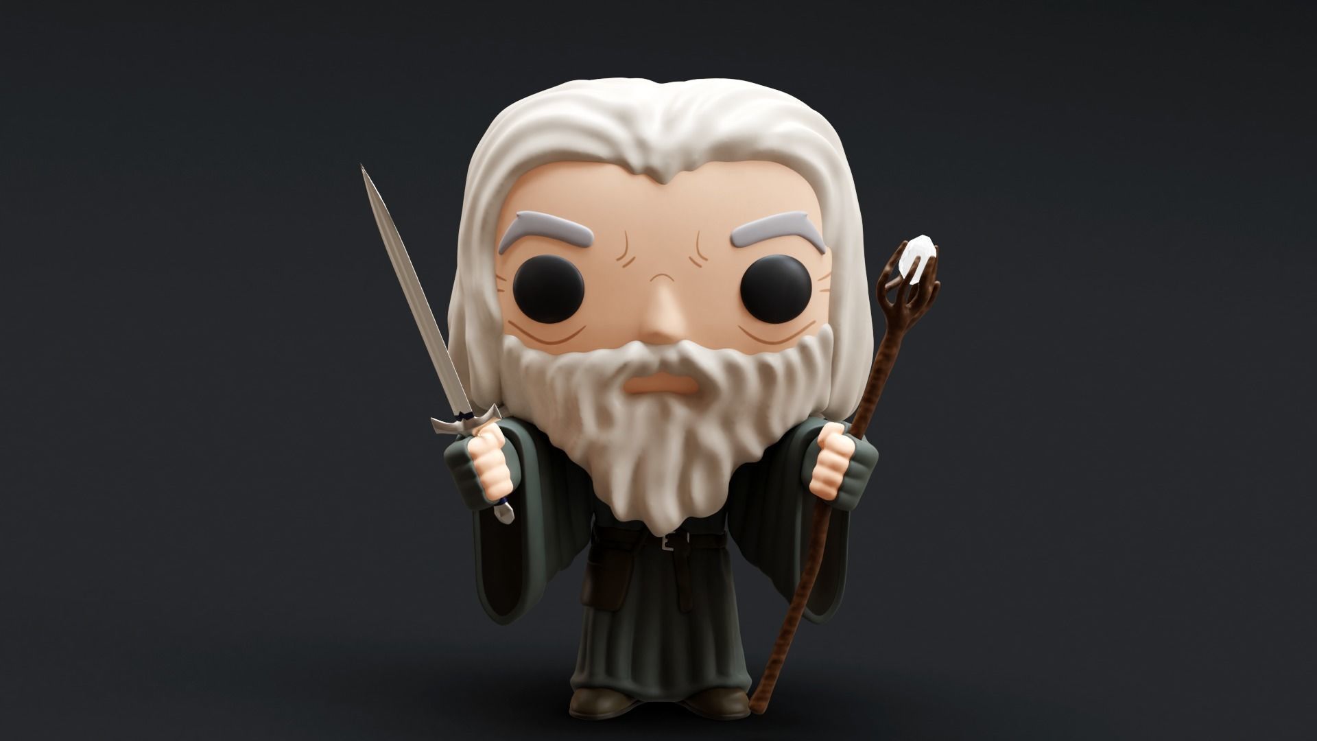 Funko Gandalf 3D model_10