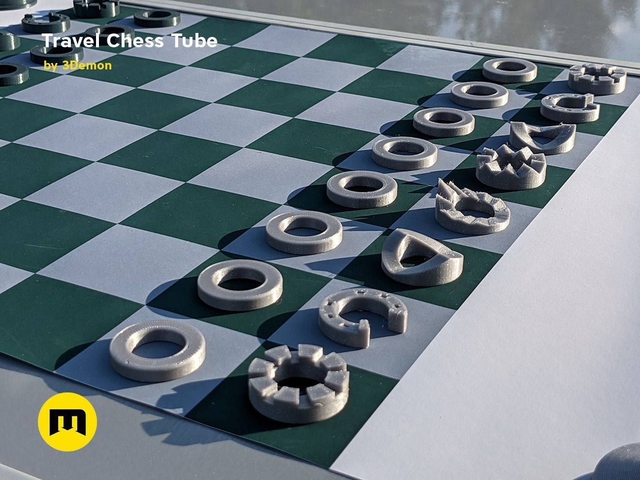 Travel Chess Tube Free 3D print model_2