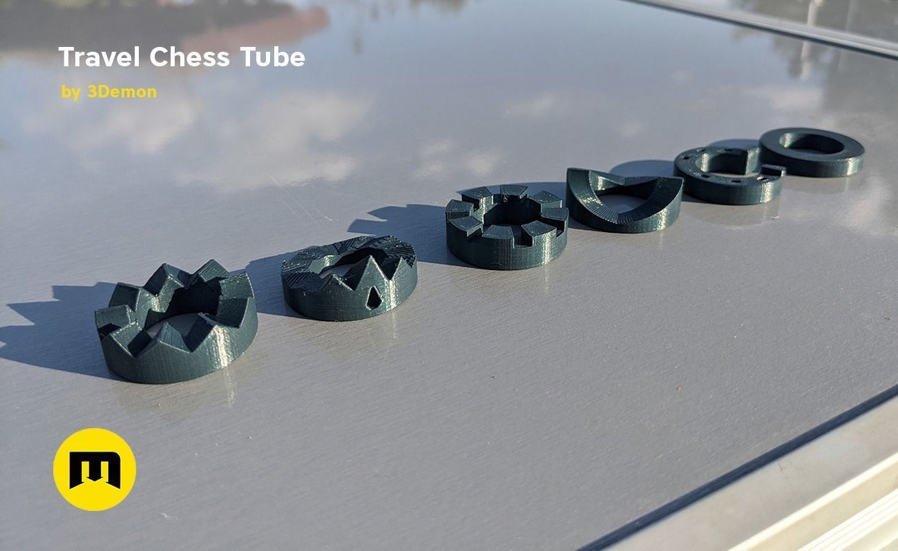 Travel Chess Tube Free 3D print model_8