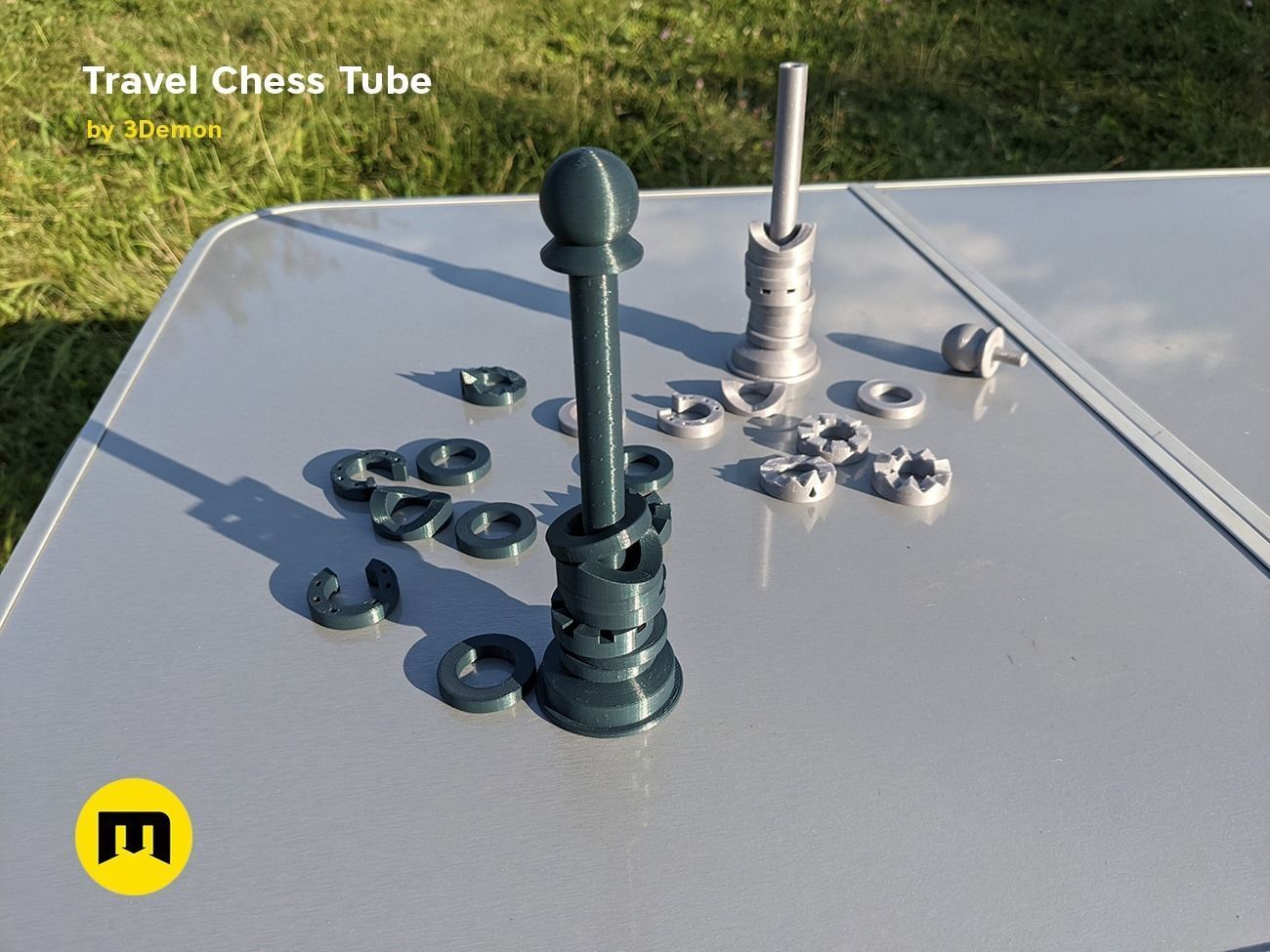 Travel Chess Tube Free 3D print model_40