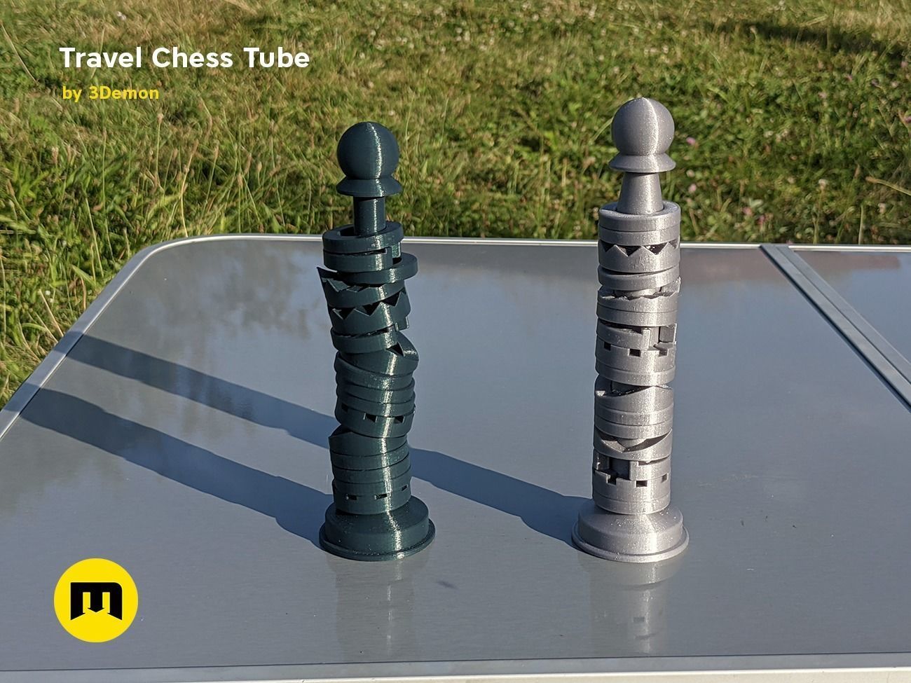 Travel Chess Tube Free 3D print model_20