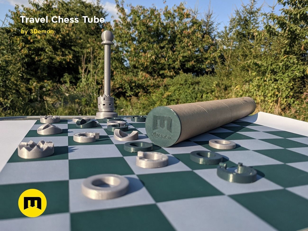 Travel Chess Tube Free 3D print model_44