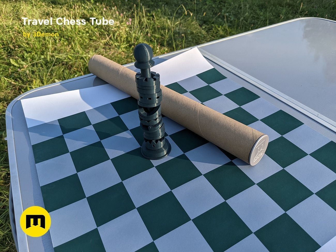 Travel Chess Tube Free 3D print model_22