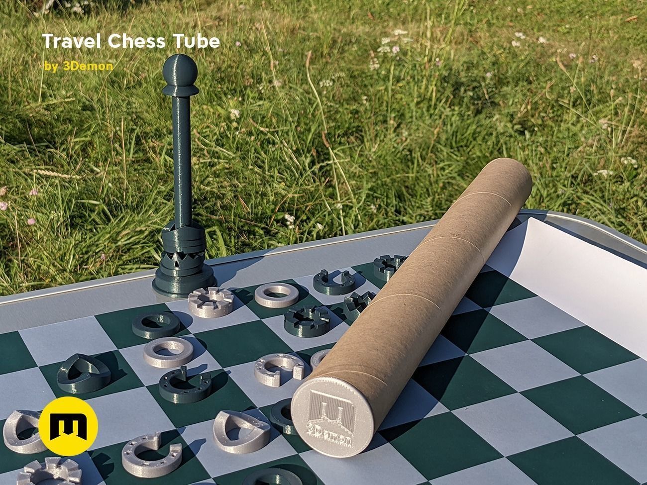 Travel Chess Tube Free 3D print model_34