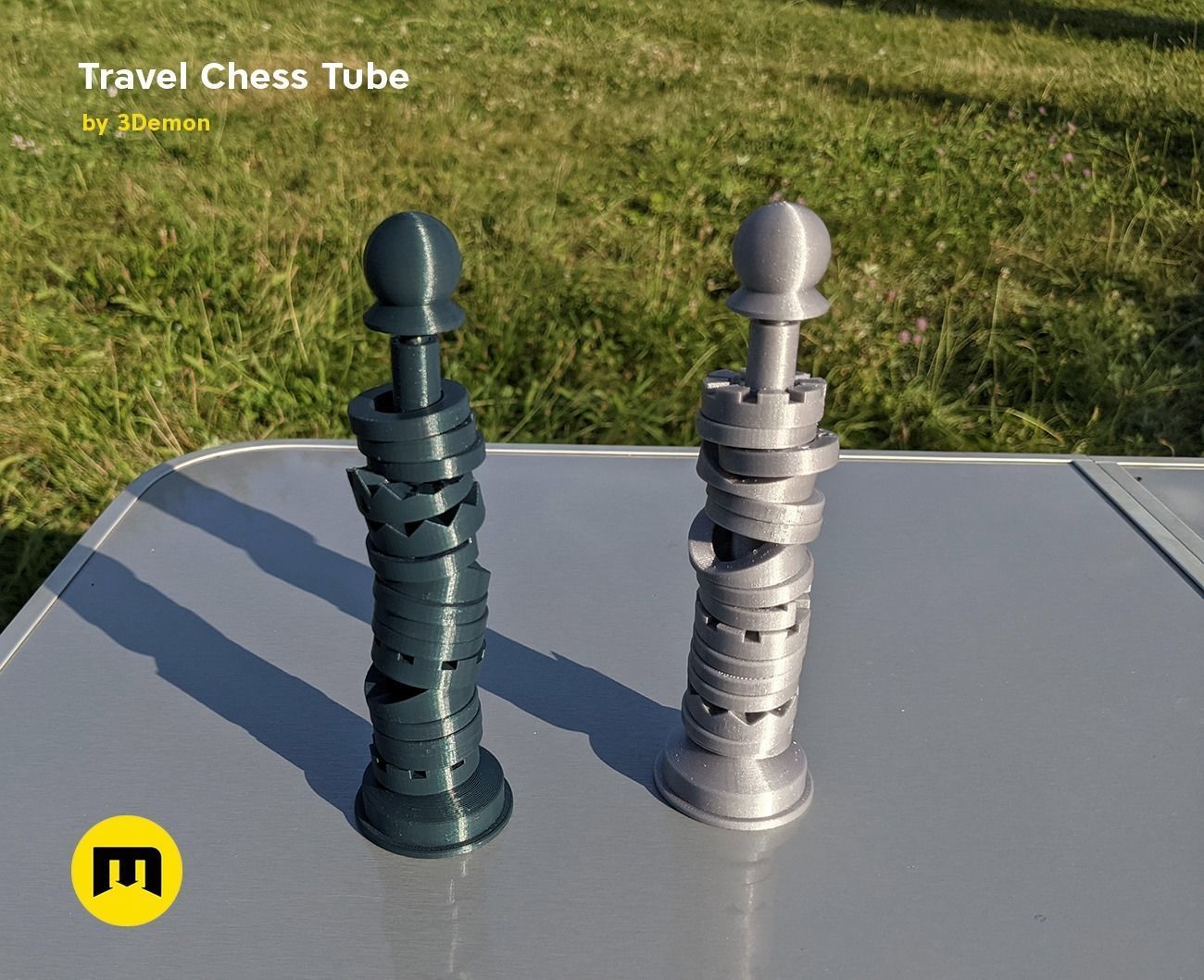 Travel Chess Tube Free 3D print model_3