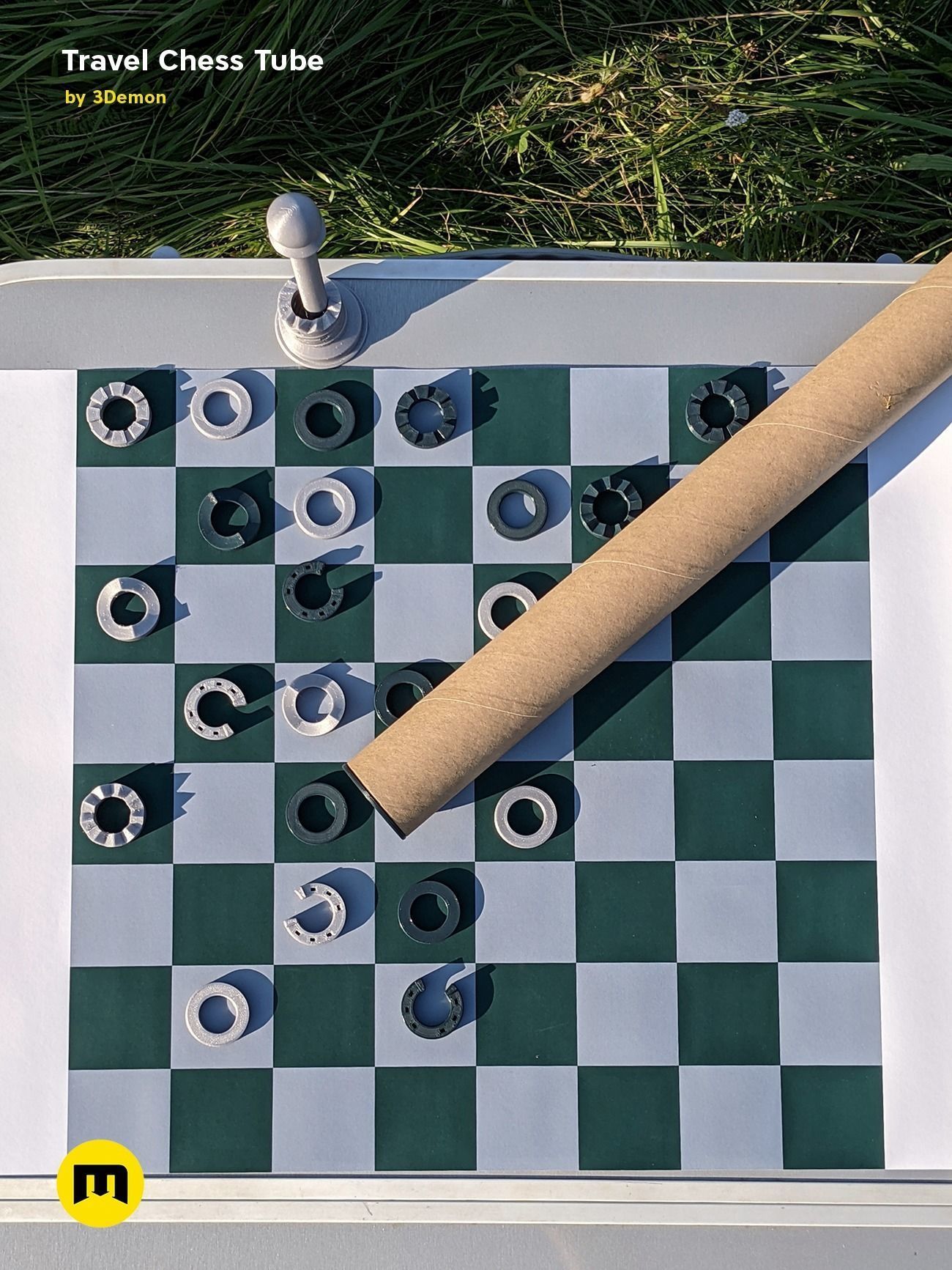 Travel Chess Tube Free 3D print model_33