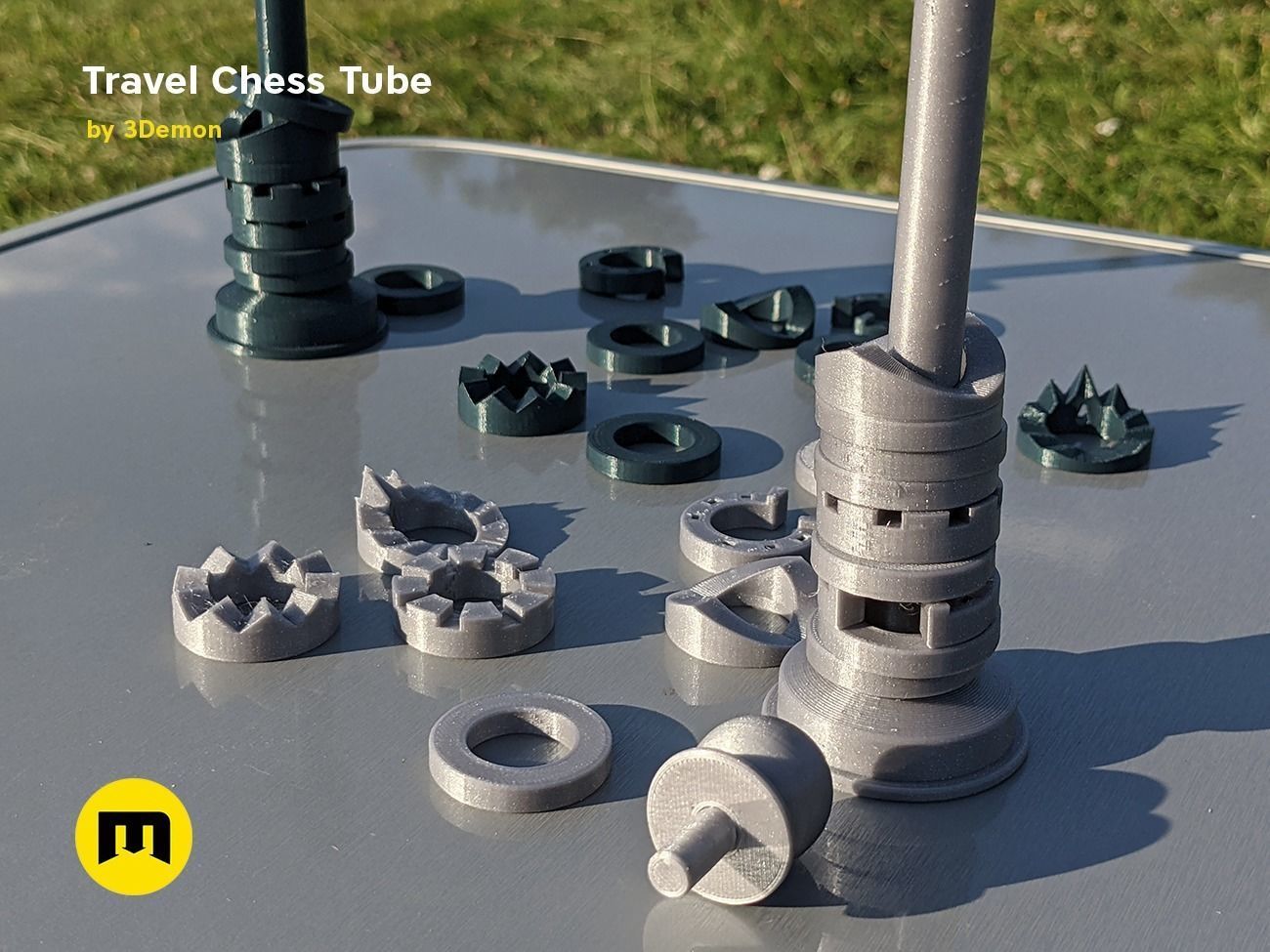 Travel Chess Tube Free 3D print model_7