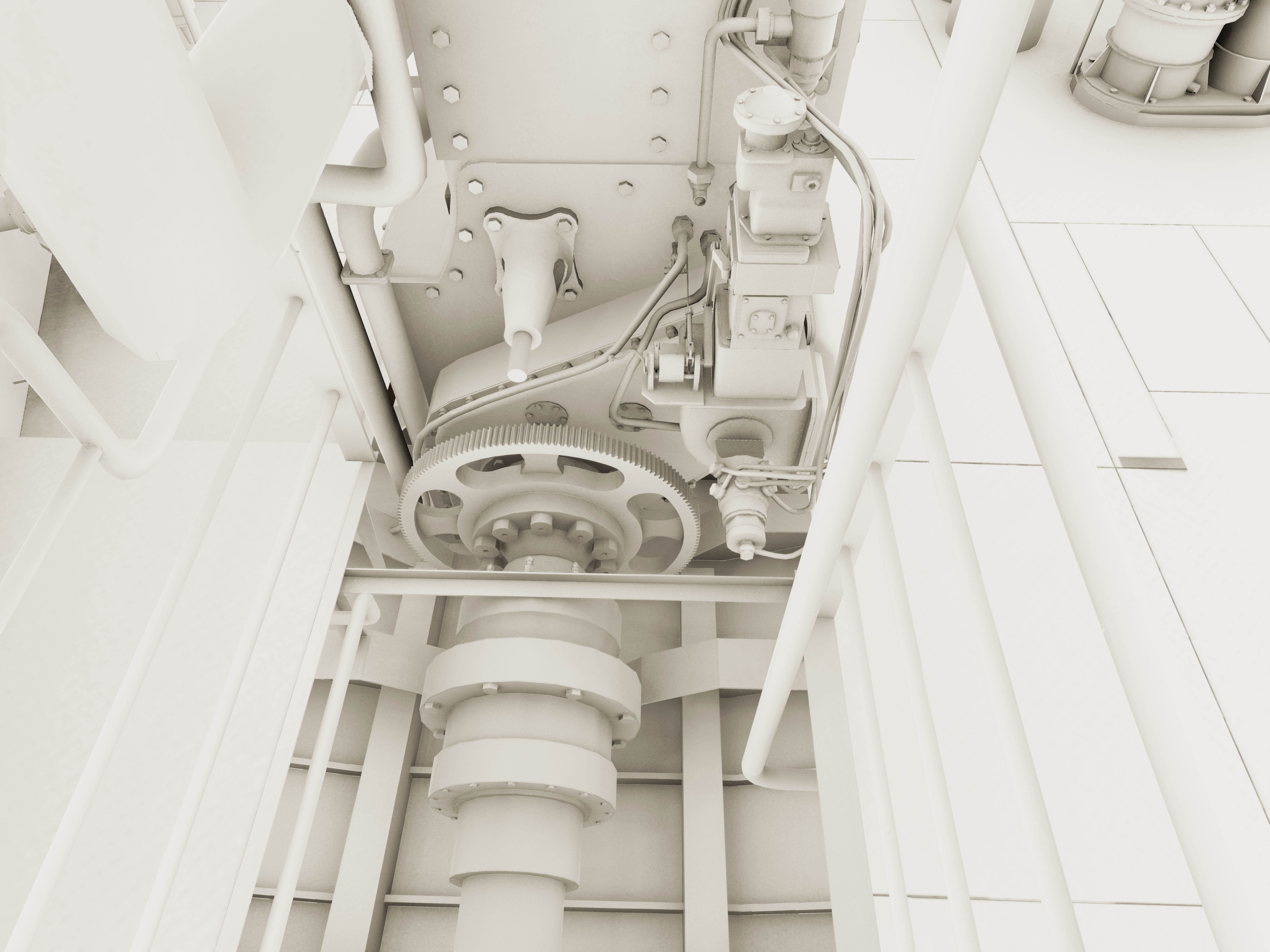 Vessel engine compartment Low-poly 3D model_15