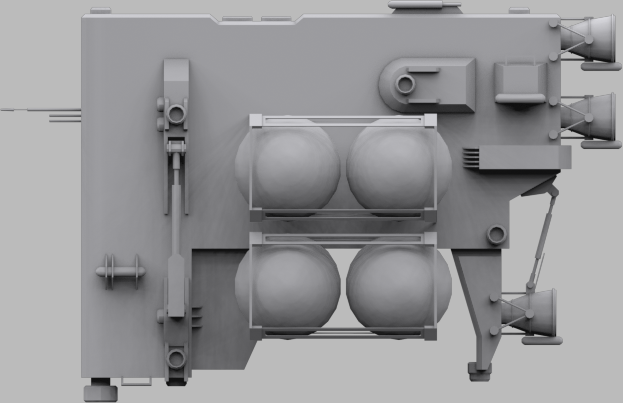 Tardigrade fuel hauler Low-poly 3D model_2