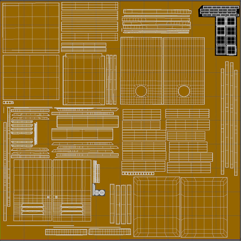 Mustard Locker 3D model_9