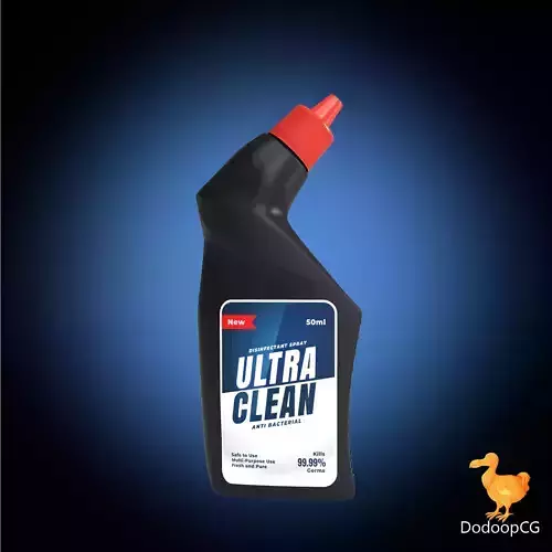 Toilet Cleaner Bottle - Household 3D Model 3D model