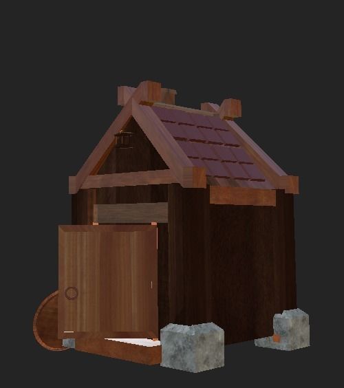 Viking House Free low-poly 3D model_9