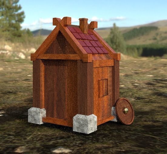 Viking House Free low-poly 3D model_1
