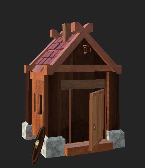 Viking House Free low-poly 3D model_12