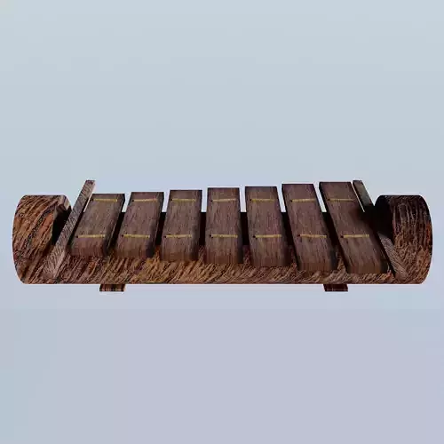 Cetik or gamolan pekhing Traditional musical instruments  3D model
