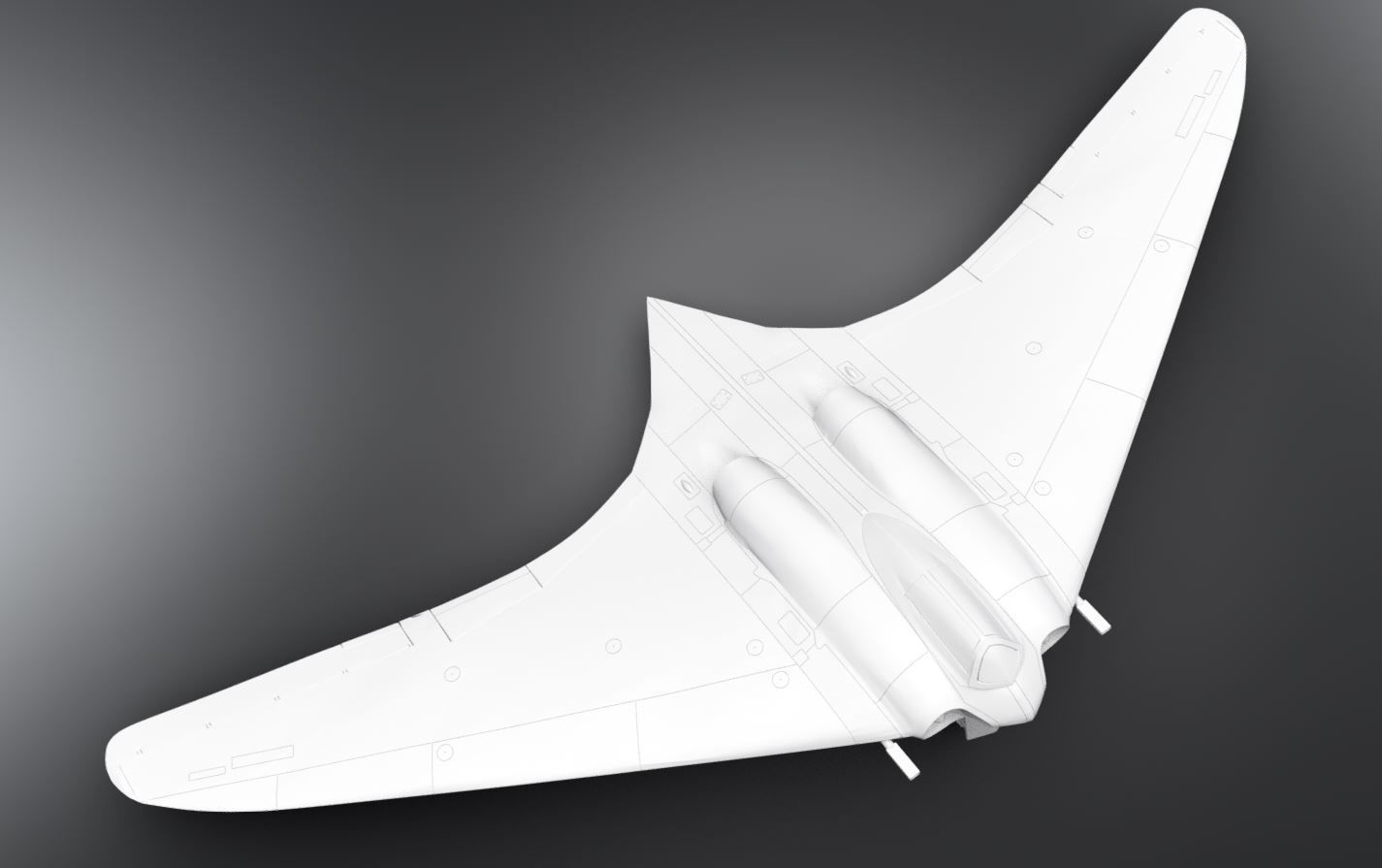Horten Ho 229 Scale model 3D print model_3