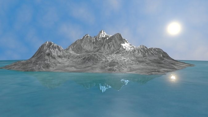 NMA Island Rock 002 Gray Preset 01 Low-poly 3D model