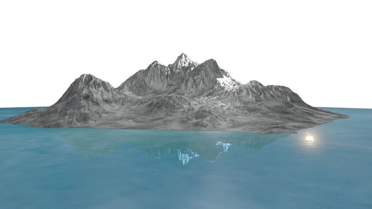 NMA Island Rock 002 Gray Preset 01 Low-poly 3D model_1