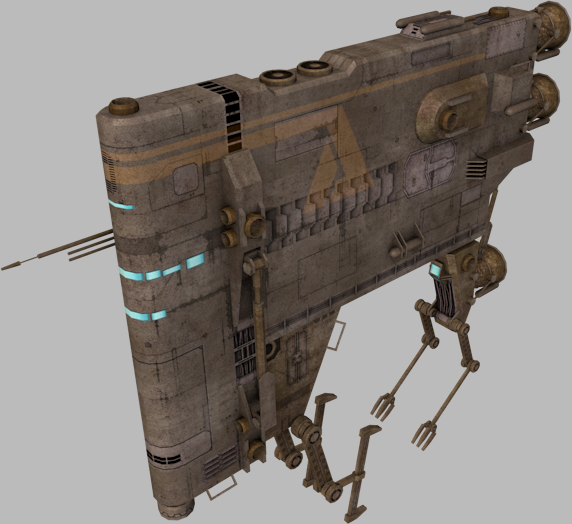 Spaceships collection Heavy Industries Low-poly 3D model_1