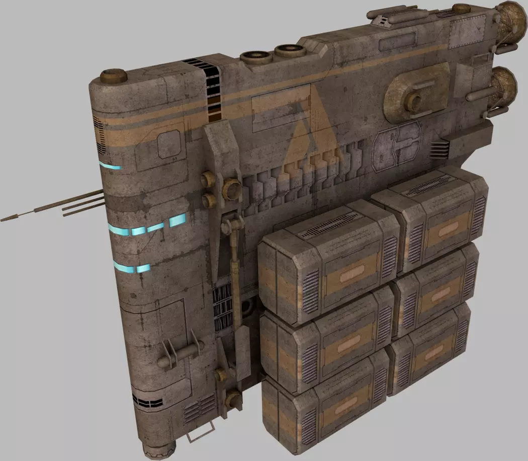 Spaceships collection Heavy Industries Low-poly 3D model_0