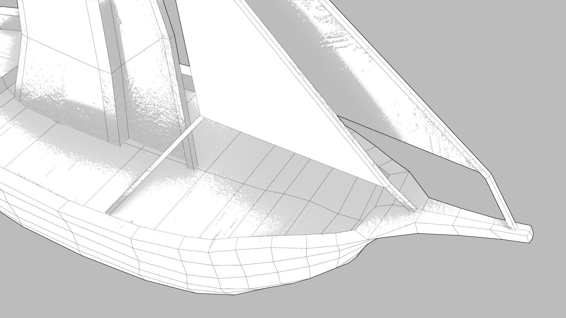 Realistic PBR low poly Brig Low-poly 3d model sailboat in oce... Low-poly 3D model_8