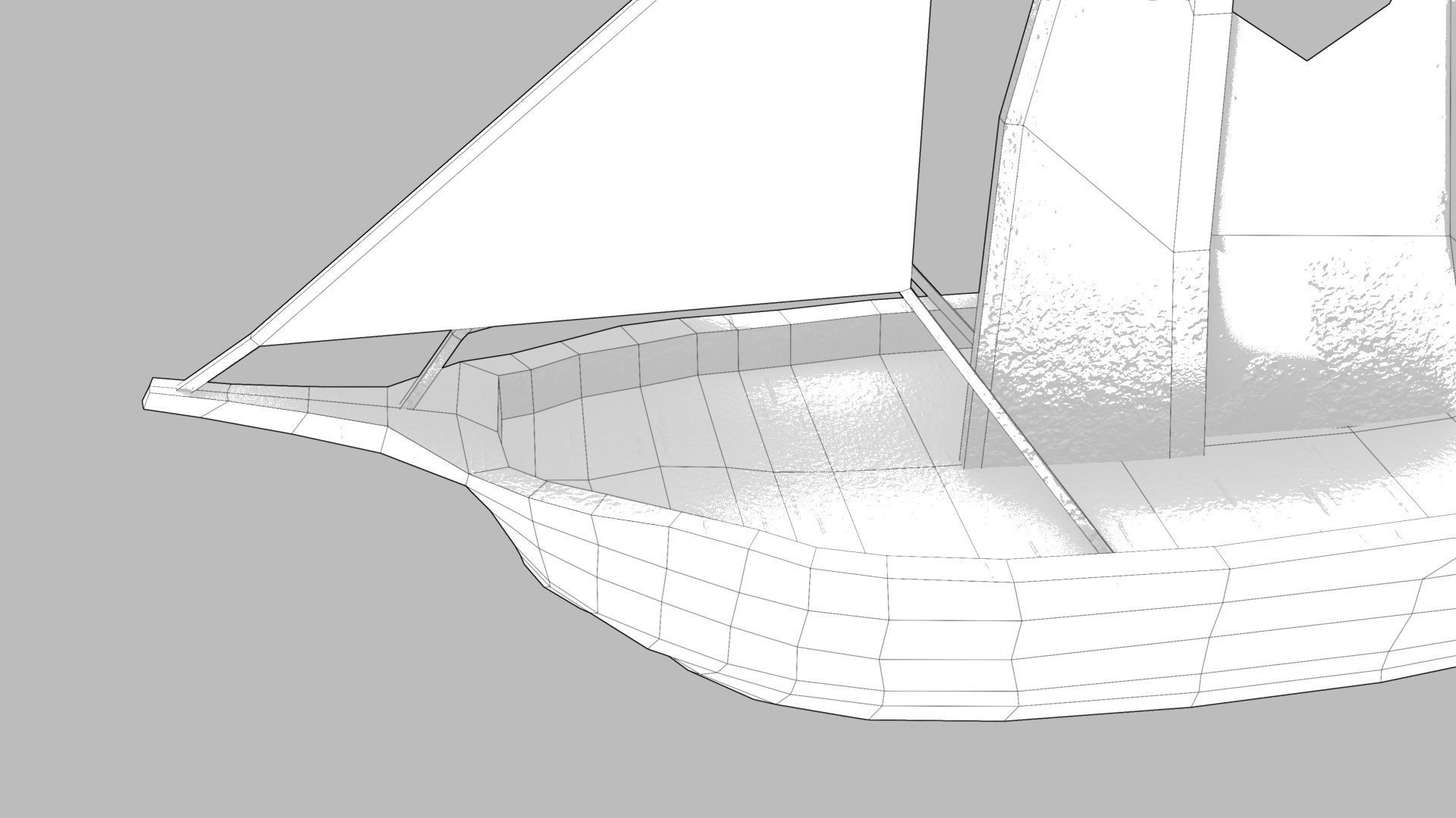 Realistic PBR low poly Brig Low-poly 3d model sailboat in oce... Low-poly 3D model_9