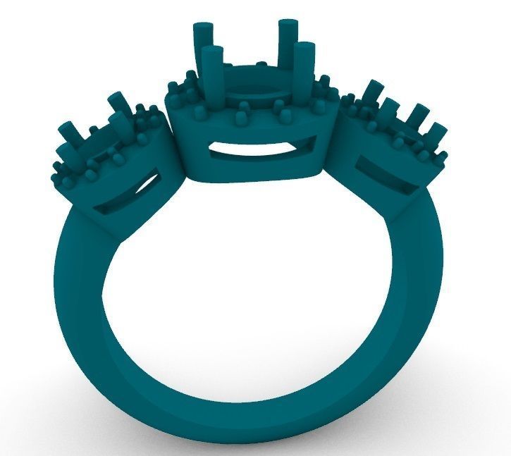 Solitaire Ring 3D print model_7