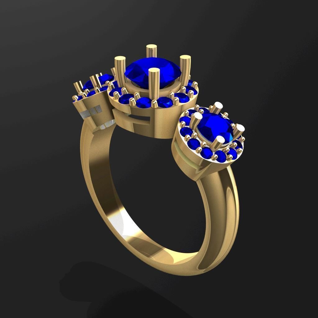 Solitaire Ring 3D print model_3