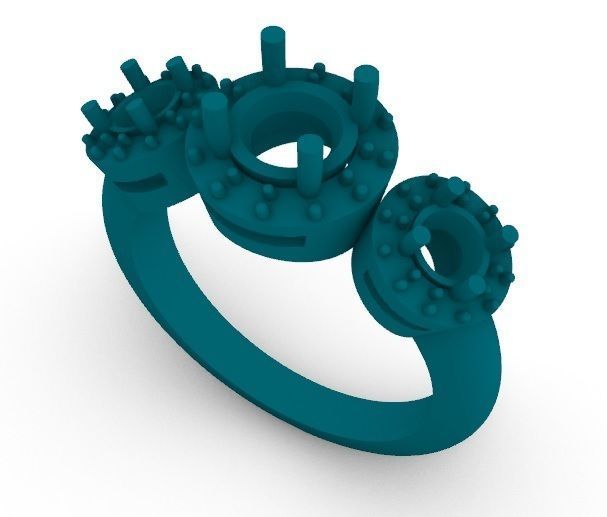 Solitaire Ring 3D print model_4