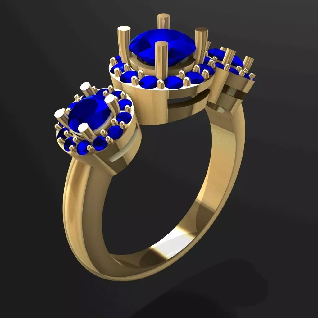 Solitaire Ring 3D print model_0