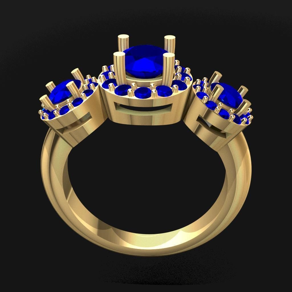 Solitaire Ring 3D print model_2