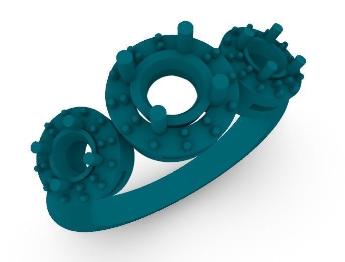 Solitaire Ring 3D print model_6