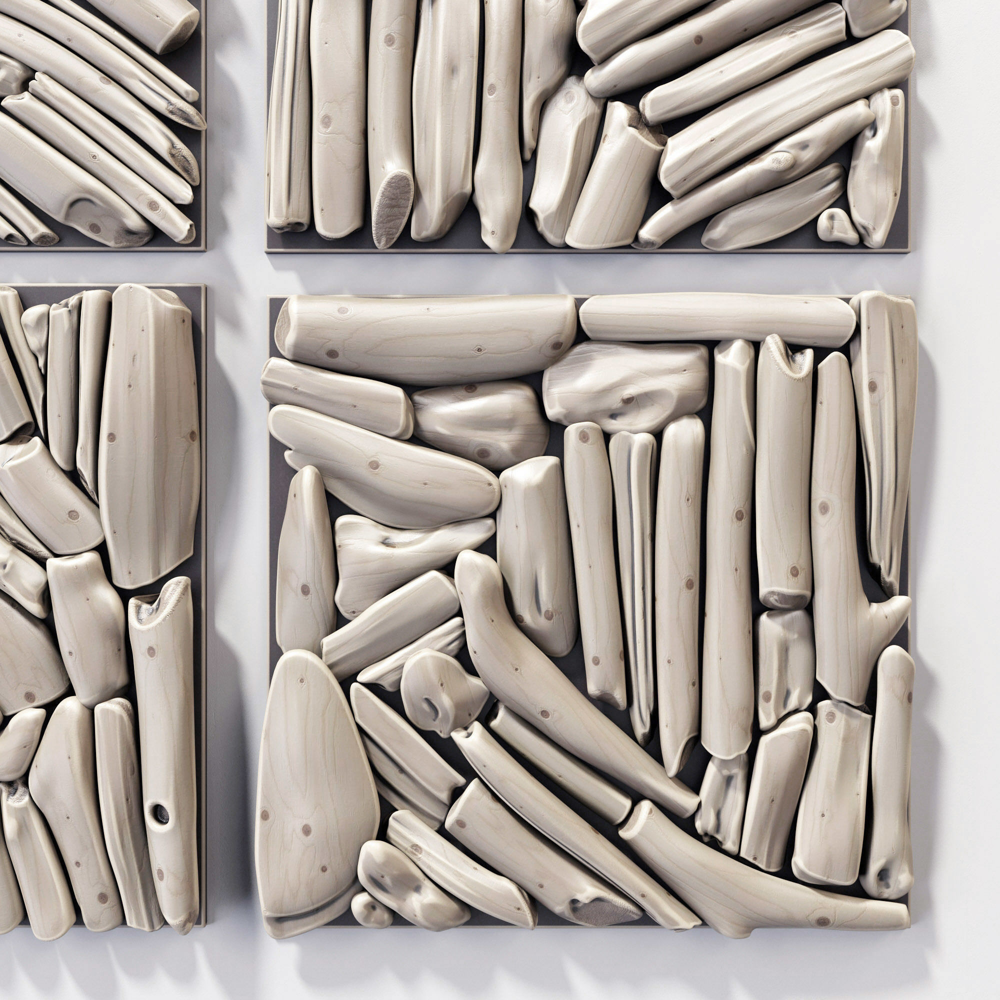 Rectangle  panel branch splinter Big n6 3D model_1