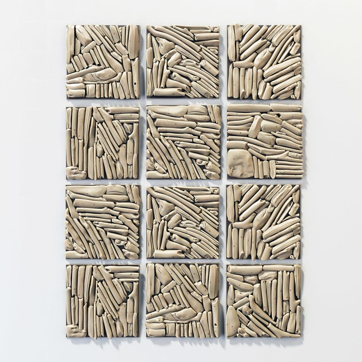 Rectangle  panel branch splinter Big n6 3D model_7