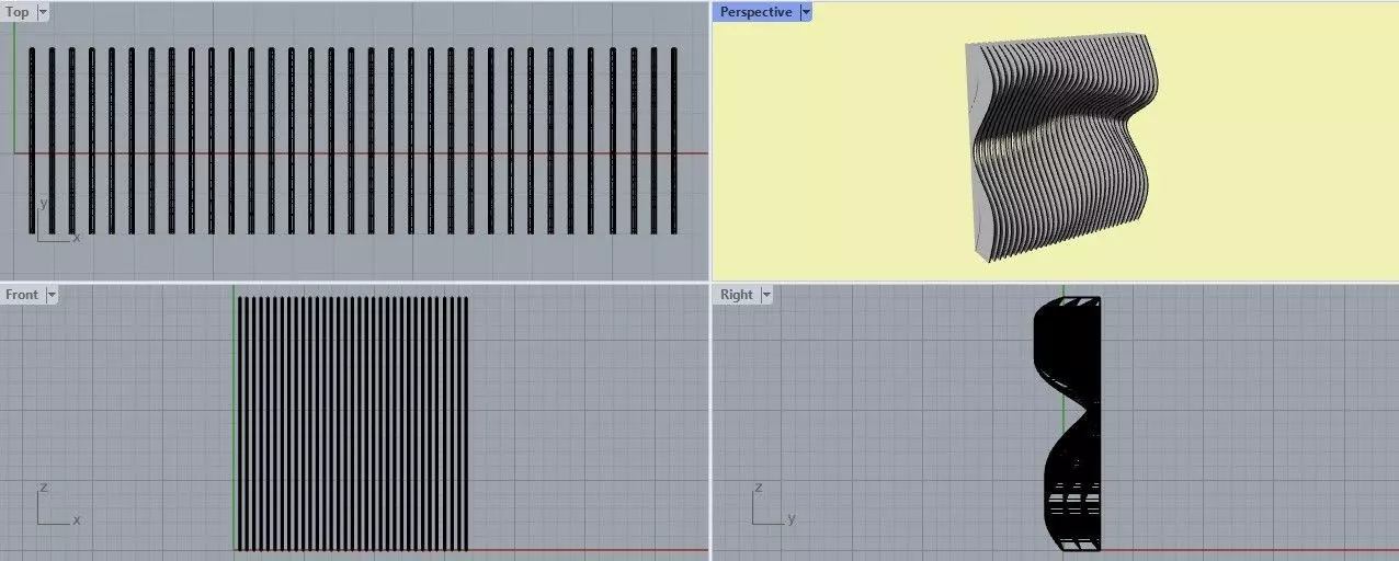 FACADE PANELING - VERTICAL LOUVERS 3D model