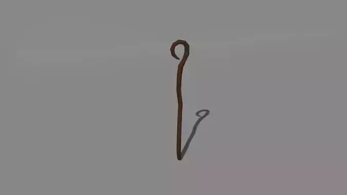Stylized Wizard Simple Wooden Staff