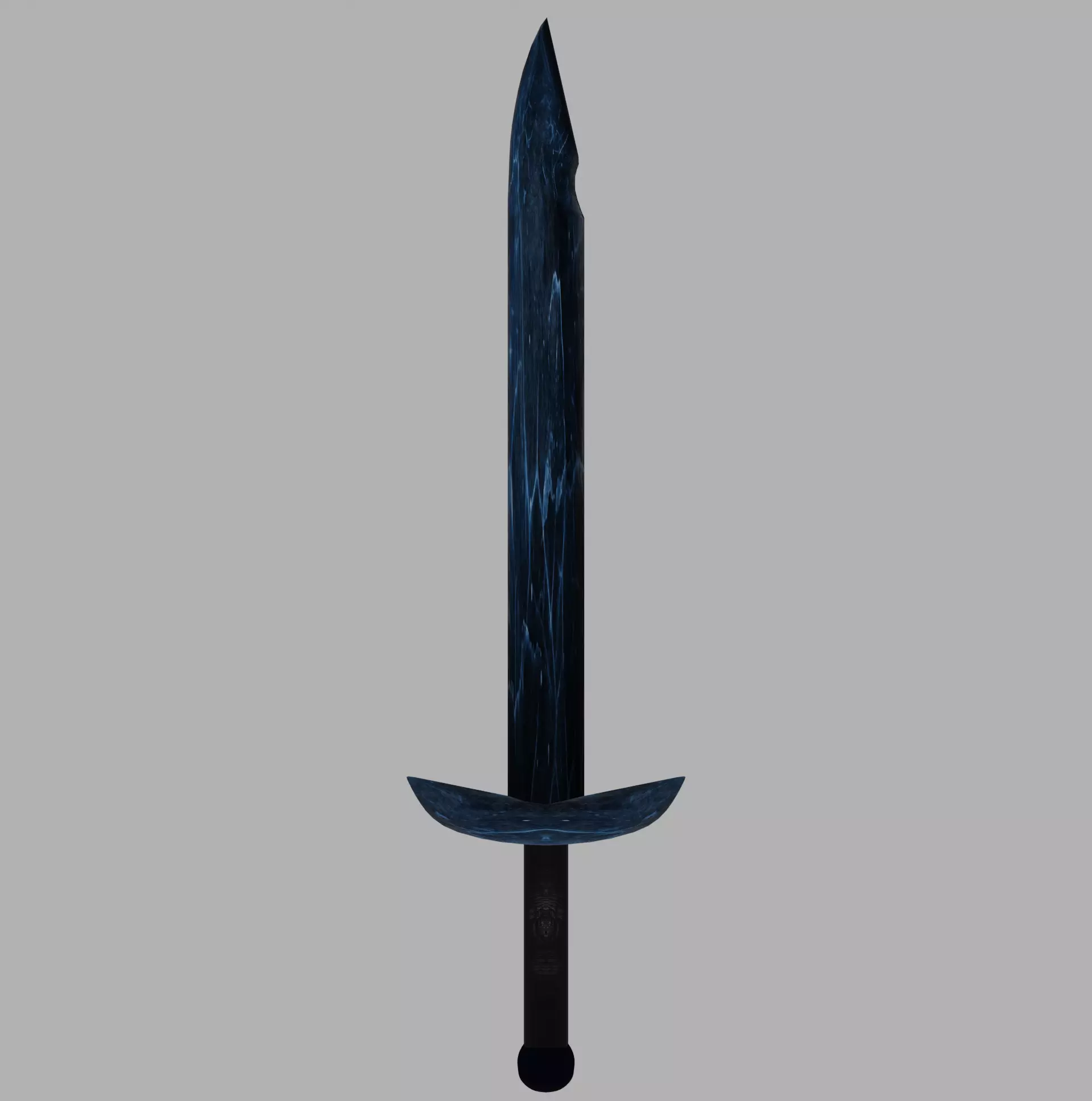ice sword PBR low-poly game ready Low-poly 3D model_0