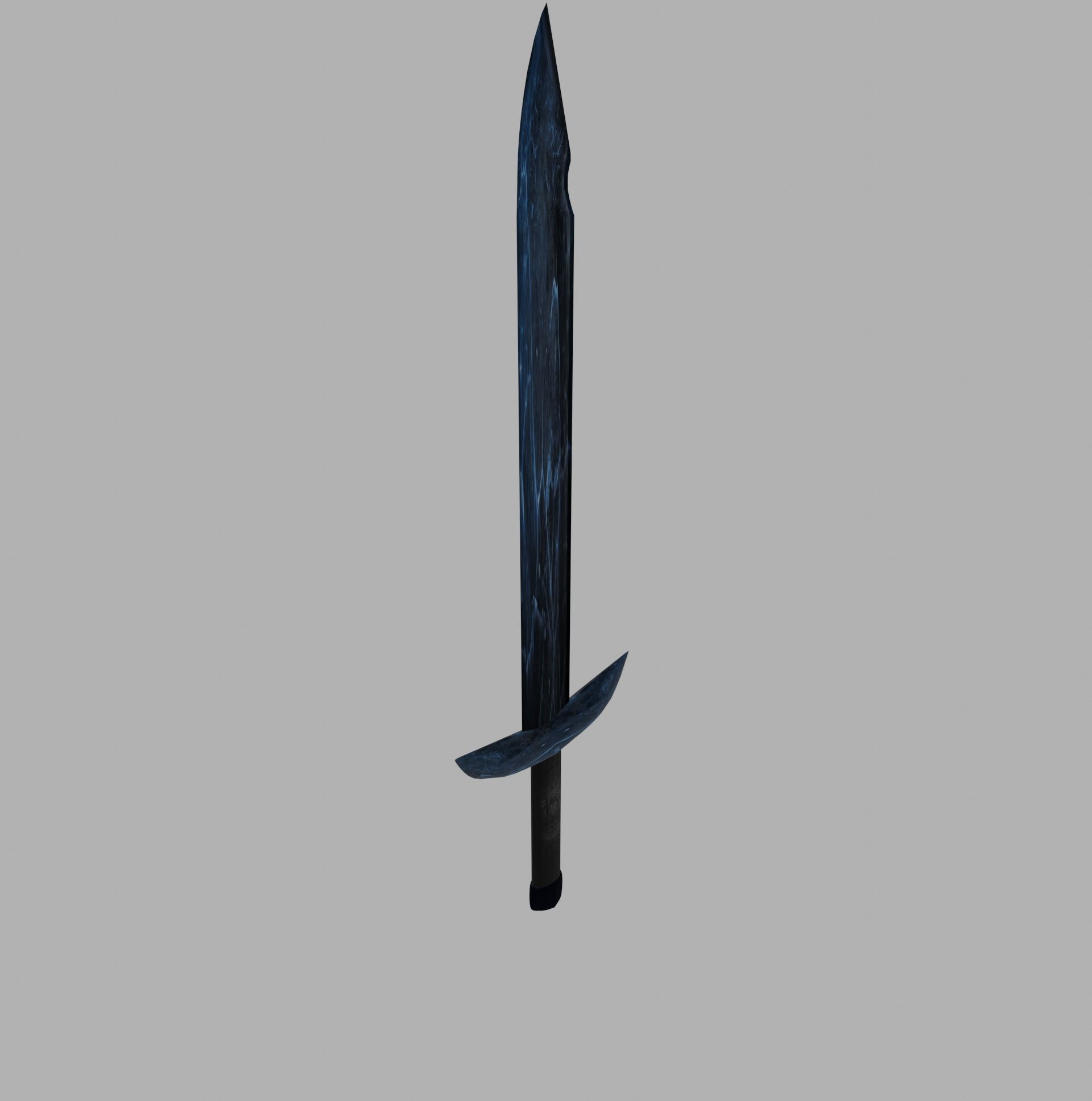 ice sword PBR low-poly game ready Low-poly 3D model_1