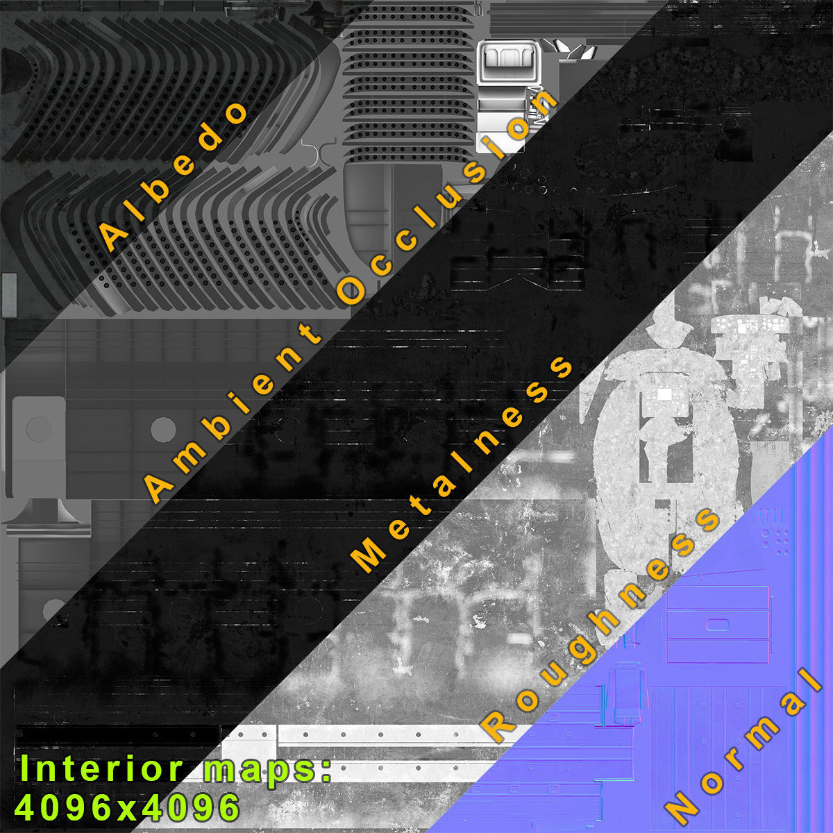 CH-47 Chinook Wrecked Low-poly 3D model_24